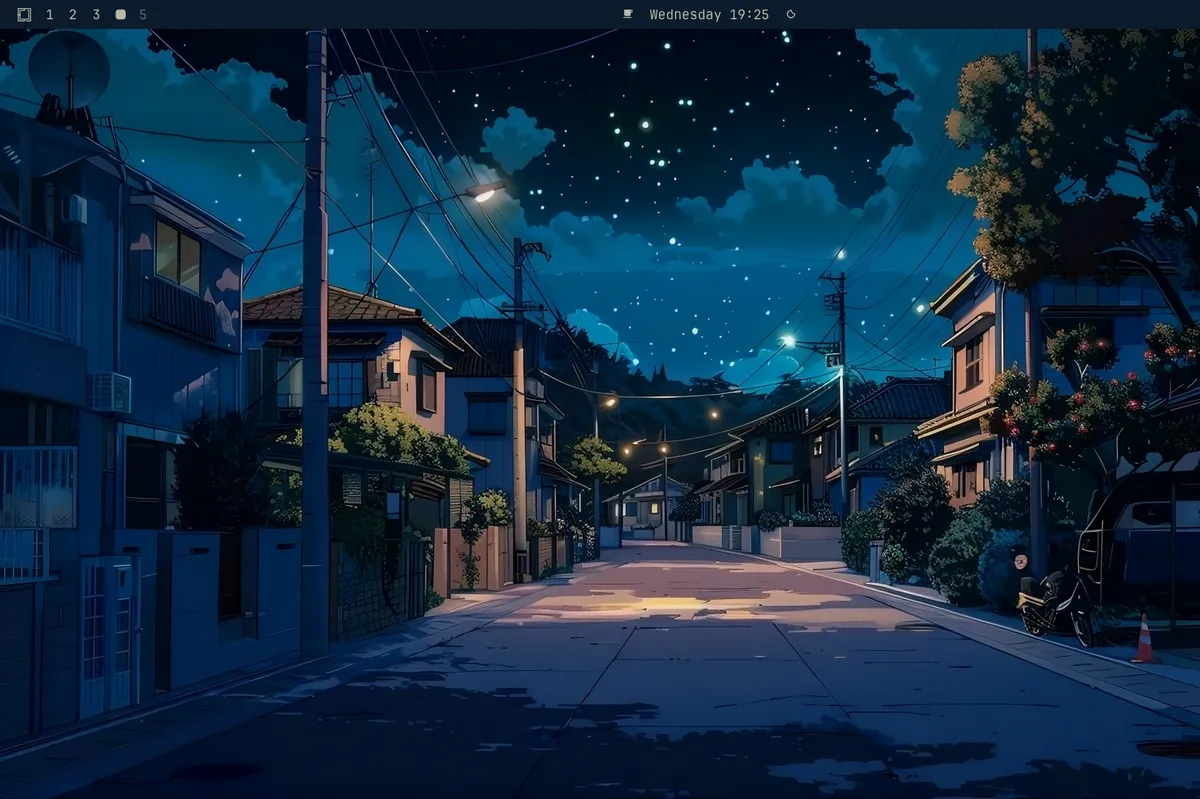Japan Night theme screenshot