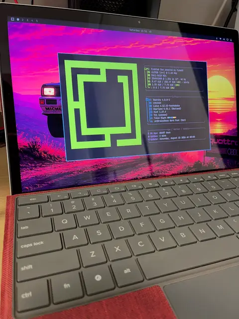 Omarchy on Fydetab Duo tablet